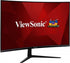 Viewsonic VX3219-PC-MHD 32 Inch Curved Gaming Frameless Monitor, Full HD, 240Hz, 1ms, HDMI, DisplayPort, HD, Freesync, Built-In Speakers, VESA