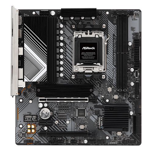 ASRock B650M-HDV/M.2 AMD AM5 Socket Motherboard, Micro-ATX, 2x DDR5 Slots, 3x M.2 Sockets, 2x USB-C Port, Fitted I/O Shield, 2.5GbE LAN, 1x DisplayPort / 1x HDMI Port