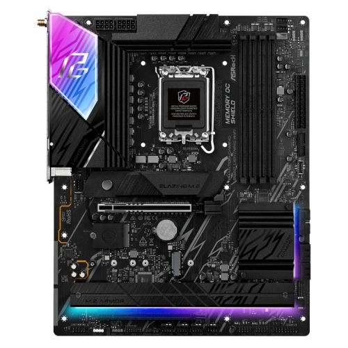 ASRock B860 Lightning WiFi PHANTOM GAMING Intel 1851 Socket Motherboard, ATX, 4x DDR5 Slots, 4x M.2 Sockets, 2x USB-C Port, Fitted I/O Shield, 2.5GbE LAN, Wi-Fi 6E, 1x DisplayPort / 1x HDMI / 1x USB-C (USB4)