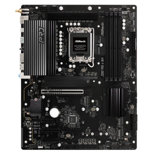 Asrock Z890 PRO-A WIFI, Intel Z890, 1851, ATX, 4 DDR5, HDMI, DP, TB4, Wi-Fi 6E, 2.5G LAN, 4x M.2