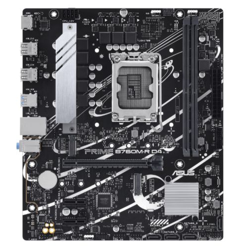 Asus PRIME B760M-R D4, Intel B760, 1700, Micro ATX, 2 DDR4, HDMI, 2.5G LAN, PCIe4, 2x M.2