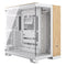 Corsair 6500X Dual Chamber Gaming Case w/ Glass Side & Front, ATX, Mesh Panels, USB-C, Asus BTF Compatible, White/Bamboo Wood