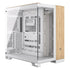 Corsair 6500X Dual Chamber Gaming Case w/ Glass Side & Front, ATX, Mesh Panels, USB-C, Asus BTF Compatible, White/Bamboo Wood