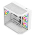 Vida Edge White ARGB Gaming Cube Case w/ Glass Side, Front & Corner, ATX, 4x ARGB PWM Fans, 6-Port Fan Hub & Remote Control, Asus BTF Compatible