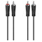 Hama 2x RCA Plugs to 2x RCA Plugs, 3 Metre