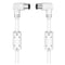 Hama 90° Antenna Cable, Coax Male to Coax Female, 90dB, 10 Metre, White