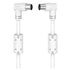 Hama 90° Antenna Cable, Coax Male to Coax Female, 90dB, 10 Metre, White