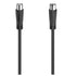 Hama Antenna Cable, Coax Male to Coax Female, 90dB, 1.5 Metre, Black