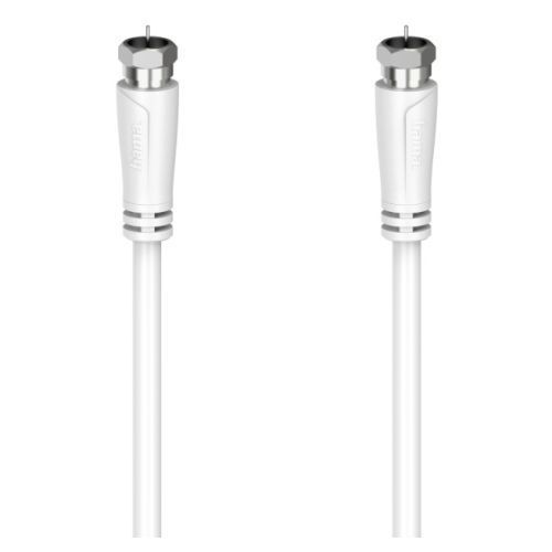 Hama SAT Connection Cable, F-Plug to F-Plug, 90dB, 3 Metres, White