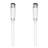 Hama SAT Connection Cable, F-Plug to F-Plug, 90dB, 3 Metres, White