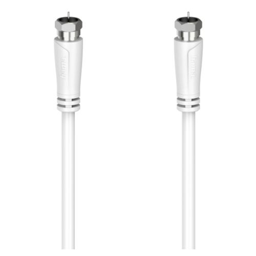 Hama SAT Connection Cable, F-Plug to F-Plug, 90dB, 1.5 Metre, White