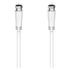 Hama SAT Connection Cable, F-Plug to F-Plug, 90dB, 1.5 Metre, White