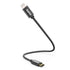 Hama Charging/Data USB-C to Lightning Cable, 480Mbps, Nylon Sheath, Gold-Plated, 0.2 Metre, Black