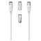 Hama 3-Part Antenna Connection Kit - 2 Metre Antenna Cable + 2x Coax Adapters, White