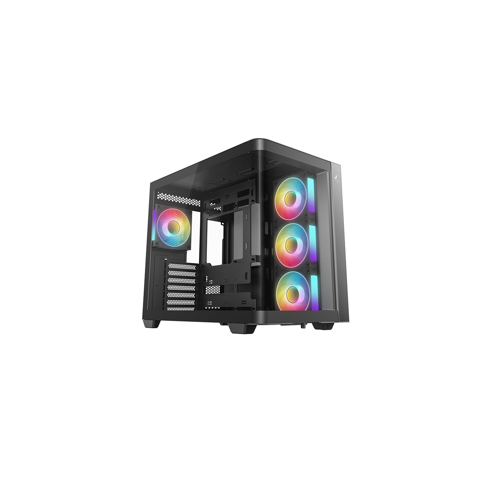DeepCool CG530U 4F Case,Black, Mid- Tower, 2x USB 3.0, Tempered Glass Side Window Panel, ITX/Micro ATX/ATX