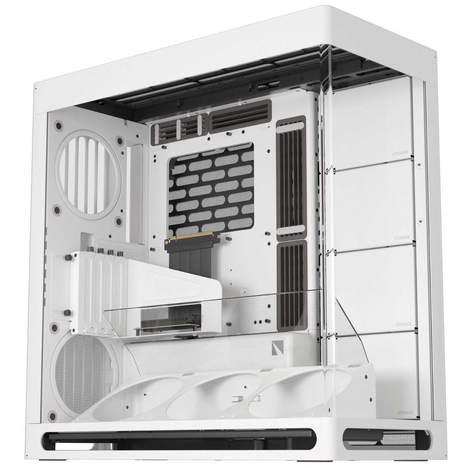 HAVN mid tower PC case with UniSheet glass, spacious interior for up to 470mm GPU and 11 fans, supports ATX and smaller motherboards
