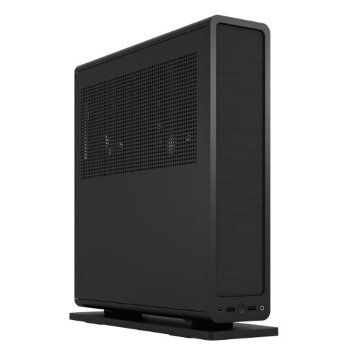 Fractal Design Ridge (Black) SFF Console-Type Case, Mini ITX, Requires SFX/SFX-L PSU, 2 Fans, PCIe 4.0 Riser Card, USB-C, Horizontal/Vertical Orientation