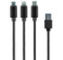 Cablexpert USB 3-in-1 Charging Cable - 1M