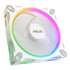 Asus Prime MR120 ARGB 12cm PWM Case Fan, Sleeve Bearing, 28mm Frame, Dual-Sided Lighting, 1600 RPM, White