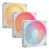 Corsair iCUE LINK LX120-R 120mm PWM Reverse Blade RGB Case Fans (3-Pack), 18 RGB LEDs, Magnetic Dome Bearing, 2400 RPM, iCUE LINK Hub Included, White