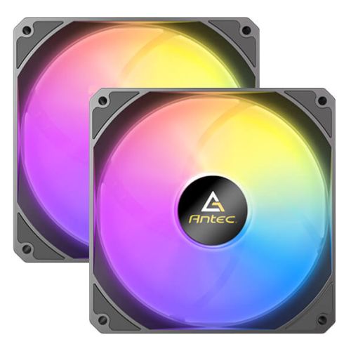 Antec P14 ARGB PWM 140mm Case Fan, 2 Pack, Hydraulic Bearing, 240-1350 RPM, Black