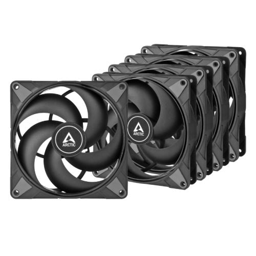 Arctic P14 Max High-Speed 14cm PWM Case Fans (5 Pack), Fluid Dynamic Bearing, 400-2800 RPM, Black, Value Pack