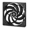 Arctic P14 14cm Pressure Optimised Slim PWM PST Fan w/ Cable Splitter, Black, Fluid Dynamic, 120-1800 RPM