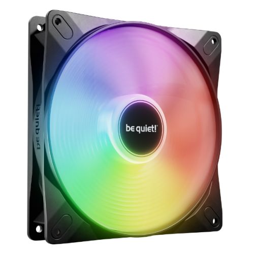 Be Quiet! (BL126) Light Wings LX 14cm PWM ARGB Case Fan, Rifle Bearing, Impeller w/ 16 LEDs, Daisy-Chain, Up to 1200 RPM, Black