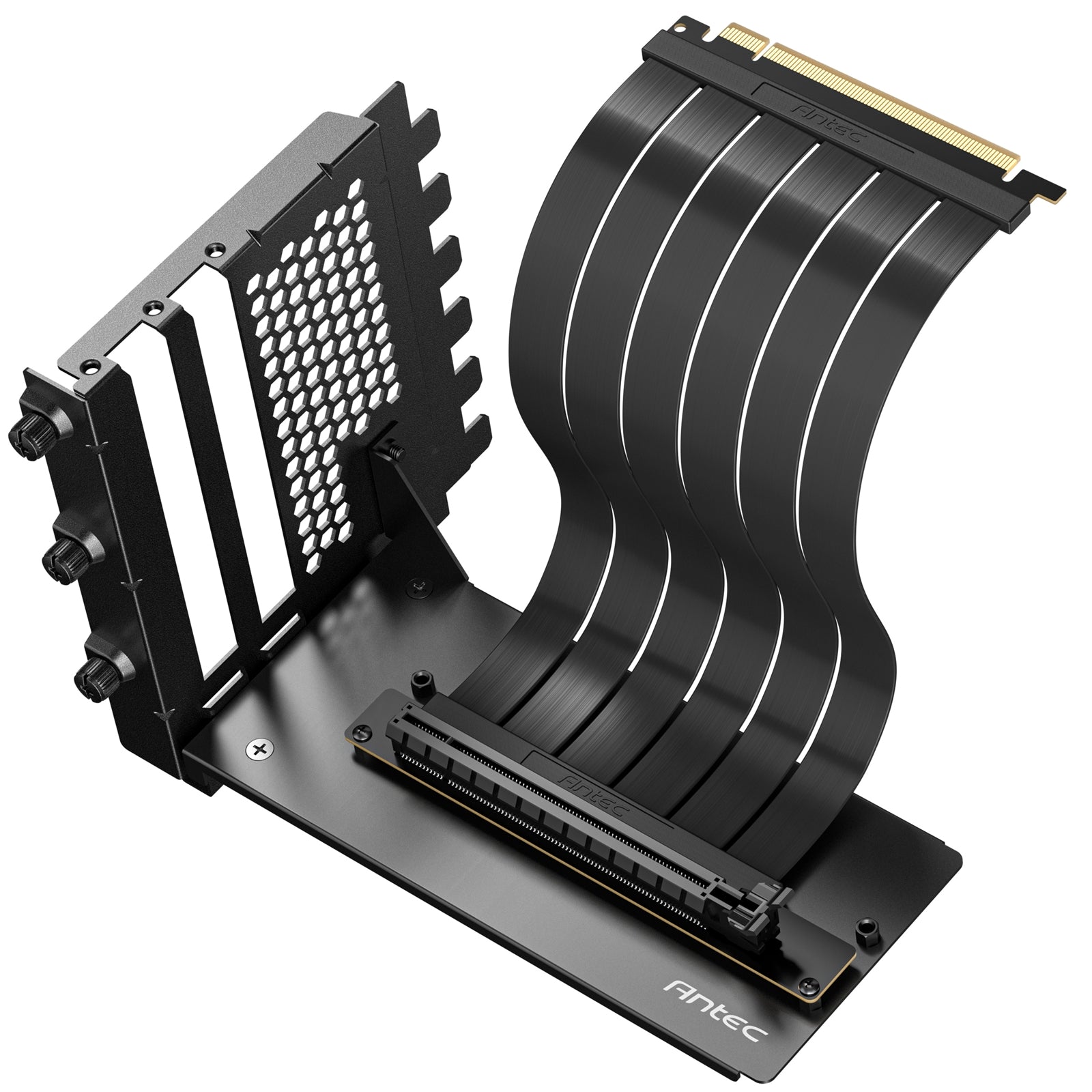 Antec RTX50 PCIe 5.0 Riser Cable with 90 degree Bracket Mount, Black,  Designed To Allow Vertical Mounting Of A Graphics Card