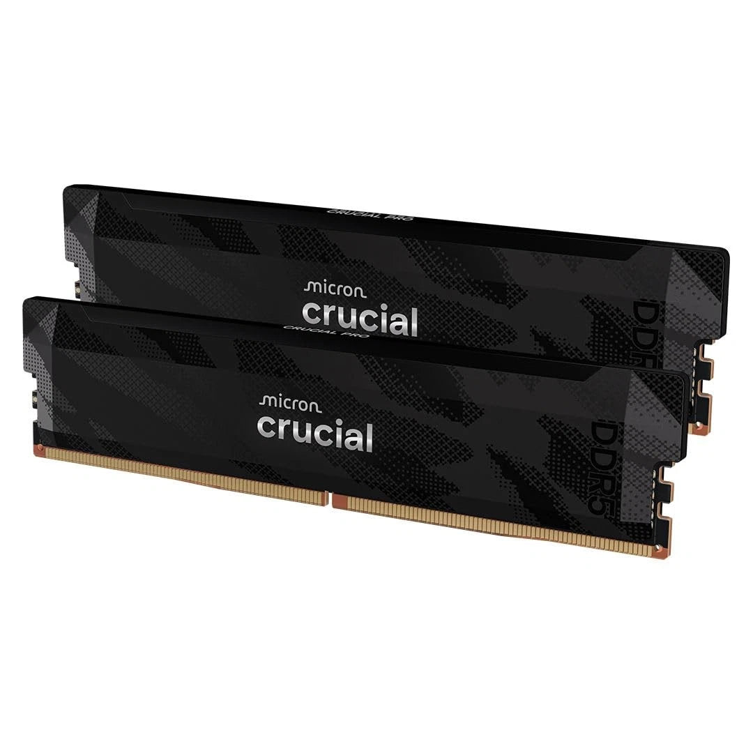Crucial Pro OC 32GB (2x16GB) DDR5 6400MT/s PC5-51200 C32 RAM Kit Black CP2K16G64C32U5B