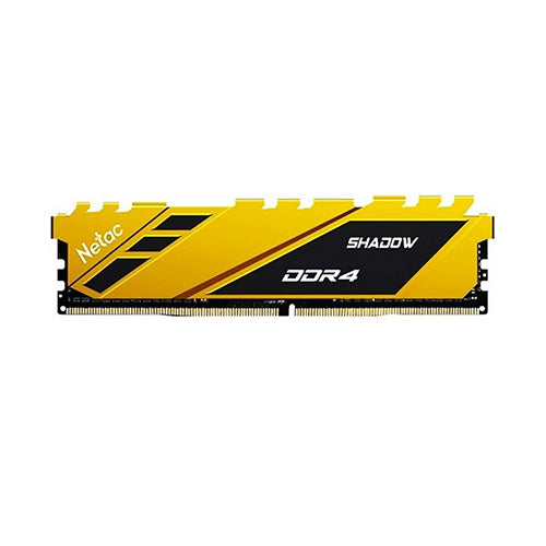 Netac Shadow Yellow, 16GB, DDR4, 3200MHz (PC4-25600), CL16, XMP 2.0, DIMM Memory