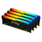 Kingston Fury Beast RGB 32GB Kit (4 x 8GB), DDR4, 3200MHz (PC4-25600), CL16, XMP, DIMM Memory