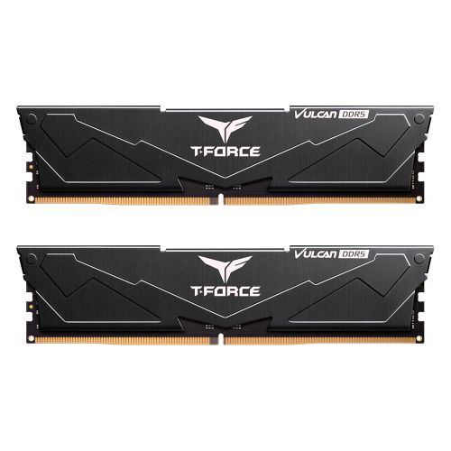 Team T-Force Vulcan 32GB Kit (2 x 16GB), DDR5, 5600MHz (PC5-44800), CL38, ECC, AMD EXPO & Intel XMP 3.0, PMIC, DIMM Memory, Black