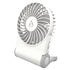 ARCTIC Summair 2Go Powerful Handheld Fan, Up to 77 Hours of Battery, Ergonomic Handle with Fold-Out Stand, White