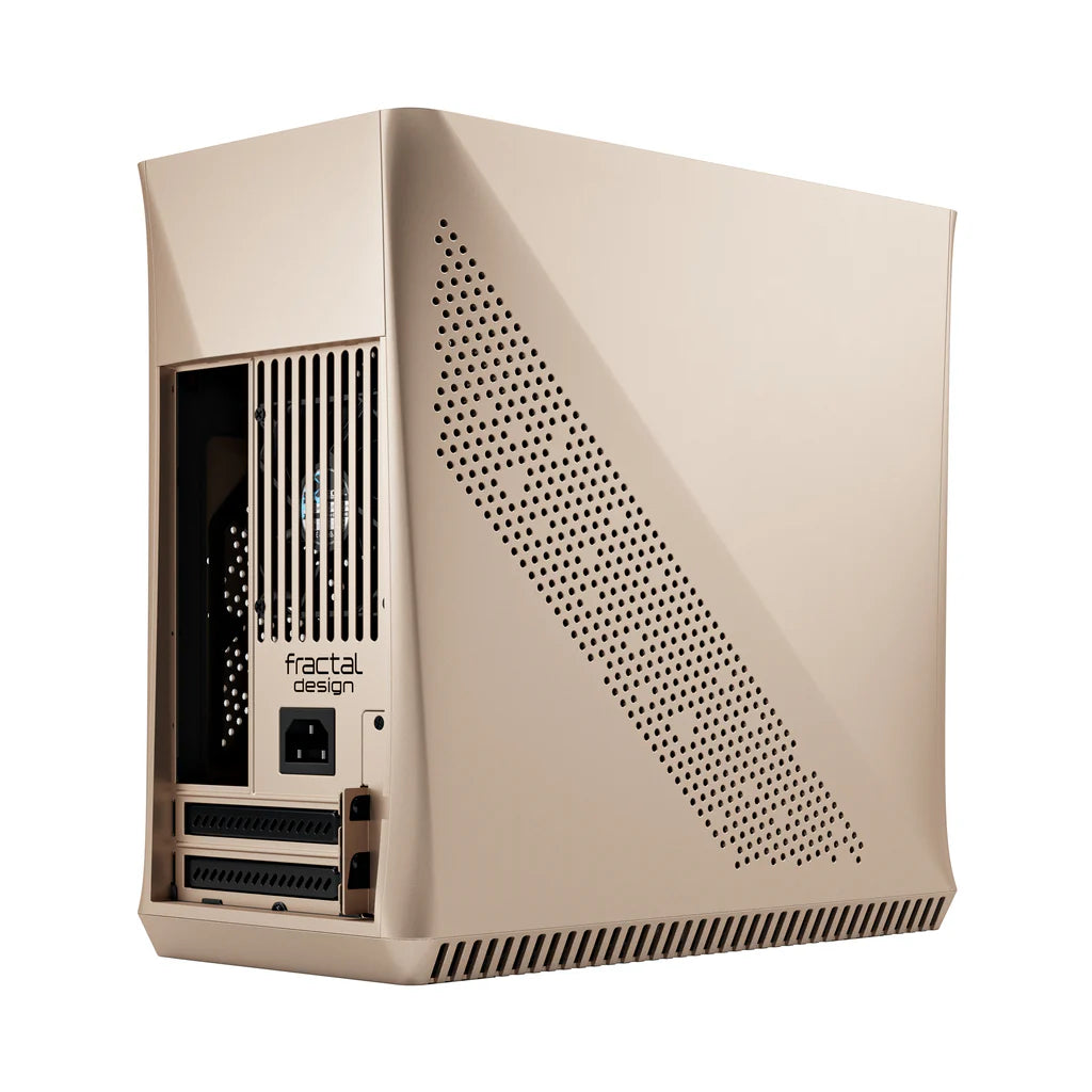 Fractal Design Era ITX SFF Computer Case, USB Ports, Cooling Fans, One 3.5" HDD or Two 2.5" SSDs Support, Gold - FD-CA-ERA-ITX-CHP