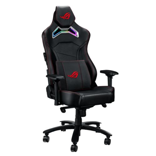 Asus ROG Chariot X (Wide) RGB Gaming Chair, Racing-Car Style, Premium PU Leather, Memory-Foam Lumbar, 4D Armrests, 155° Recline,  Tilt & Class 4 Gas Lift, Black