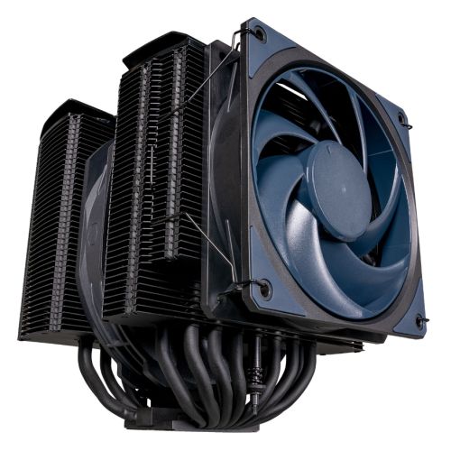 Cooler Master MasterAir MA824 Stealth Dual Tower Heatsink & Fans, Intel/AMD, 8 Heat Pipes, 2x Mobius Fans, 157mm High, All Black Design