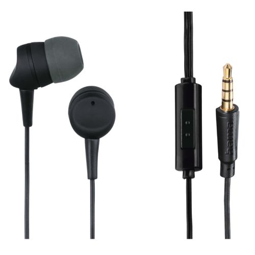 Hama (Kooky) In-Ear Earset, 3.5mm Jack, Inline Microphone, Answer Button, Cable Kink Protection