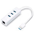 TP-LINK (UE330) 3-Port USB-A Hub & Gigabit Ethernet Adapter, 3x USB-A 3.0, 1x GB LAN, White