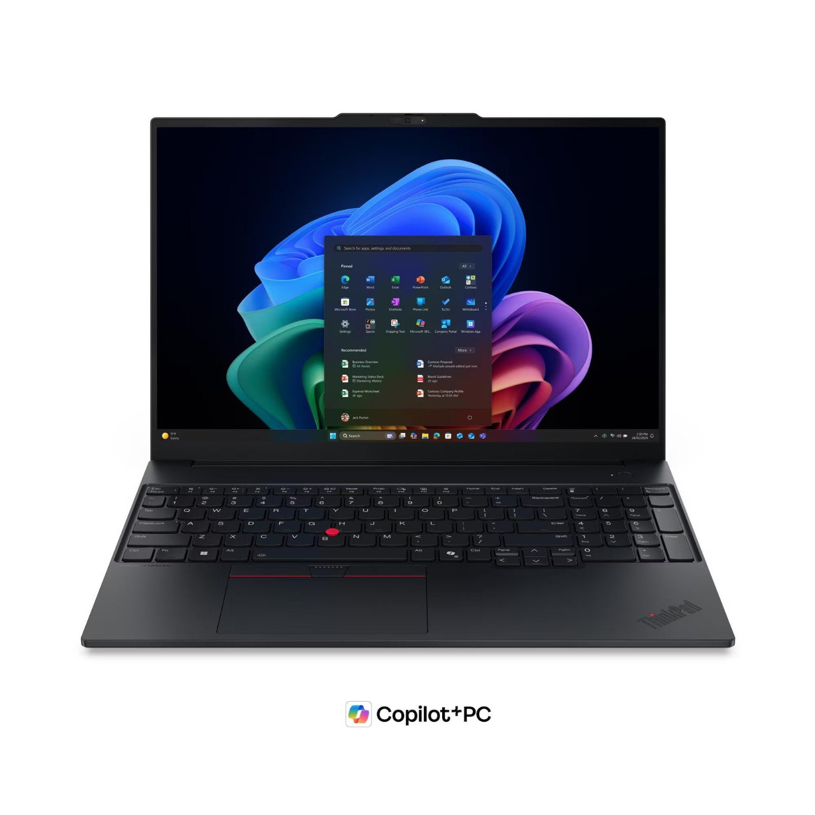 Lenovo ThinkPad E16 G3 Copilot+ laptop with 16-inch WUXGA IPS display, Intel Core Ultra 5 processor, 16GB RAM, 512GB SSD, Windows 11 Pro