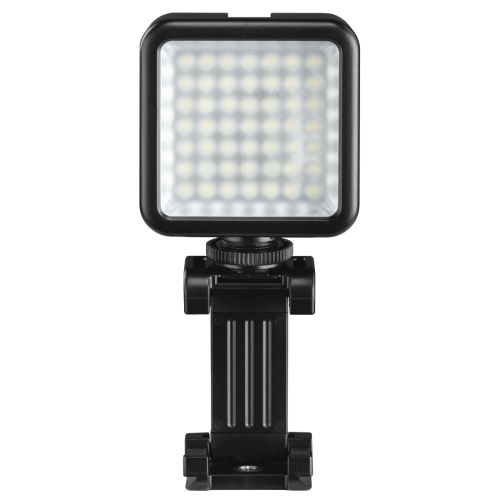 Hama 49 BD Portable LED Spotlight, Phone Holder, 6.4mm Tripod Thread, Flash Shoe Foot