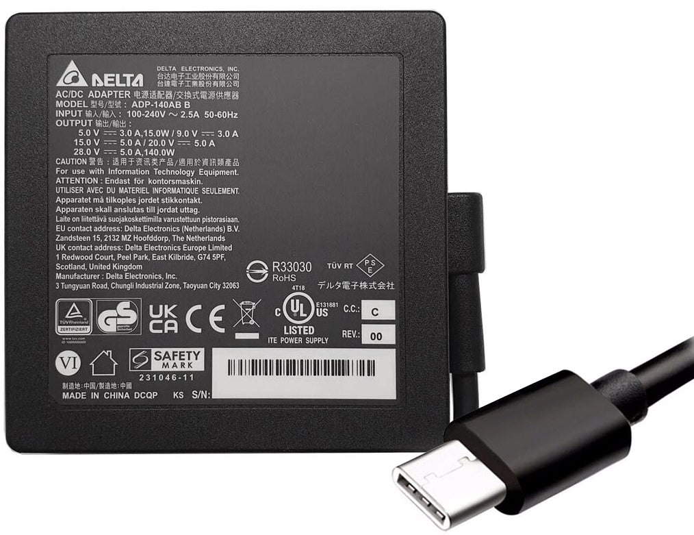 Delta 140W Type C Laptop Power Adapter