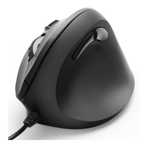 Hama Vertical Ergonomic EMC-500 Wired Optical Mouse, 6 Buttons, 1000-1800 DPI, Black *Right Handed version*