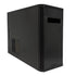 Black Fractal Design Core 1000 Micro-ATX mini tower PC case with side panel, USB 3.0 ports, compact design for gaming and office builds.