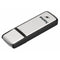 Hama Fancy 16GB USB 2.0 Memory Pen, Brushed Aluminium, Cap, Keyring, Black/Silver