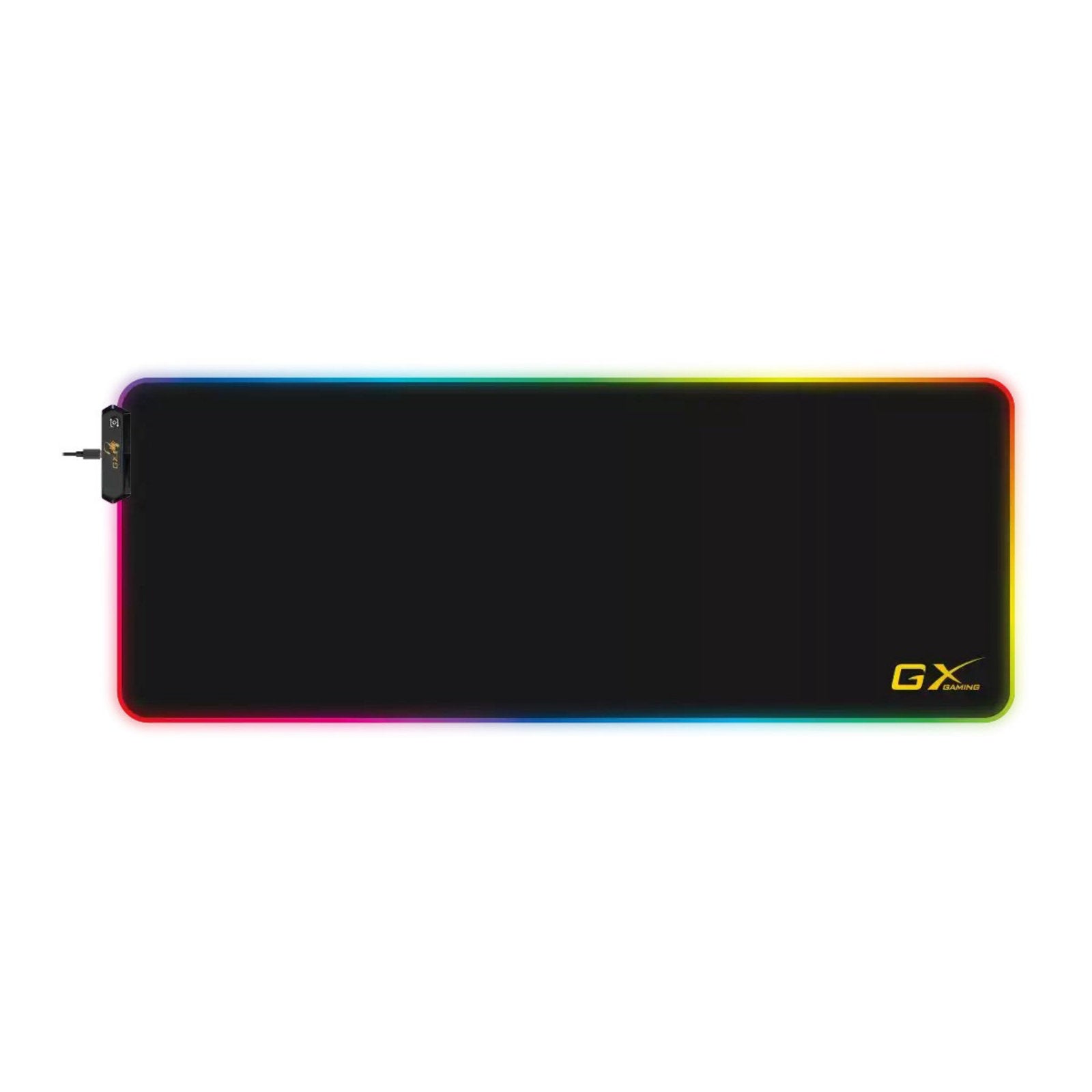 Genius GX-PAD 800S RGB soft gaming mouse pad with large, spill-resistant, extended design, glowing LED lighting, 800x300mm size