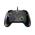 Genius GX-23UV USB RGB gamepad with vibration features, showing colorful illuminated buttons and ergonomic design for gaming.