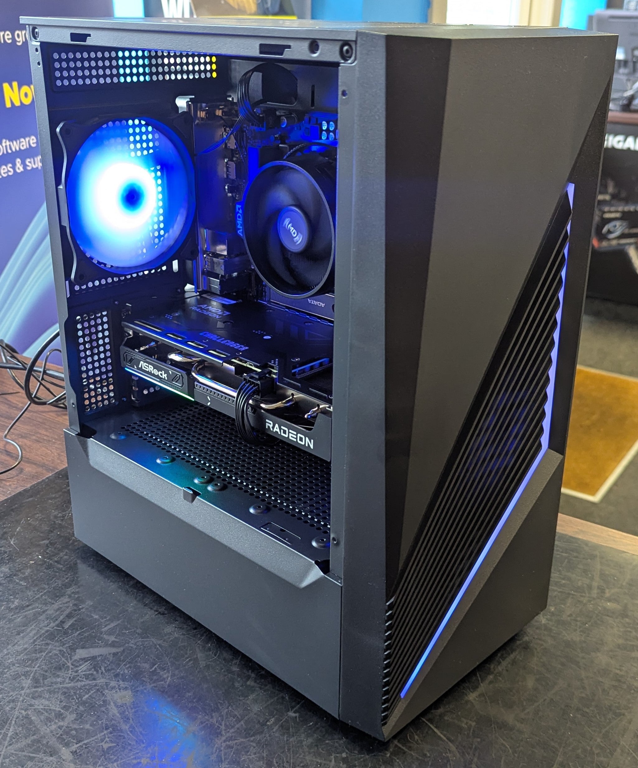 NEP GENESIS R5 Gaming PC - Ryzen 5 8400F, RX 9060 XT 8GB, 16GB DDR5, 1TB SSD, Wi-Fi, Win 11 Home - Black