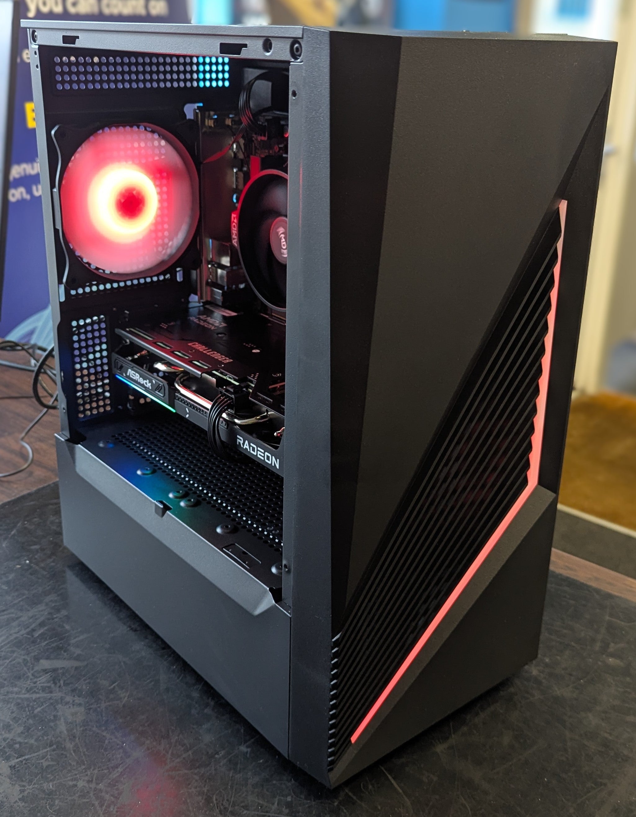 NEP GENESIS R5 Gaming PC - Ryzen 5 8400F, RX 9060 XT 8GB, 16GB DDR5, 1TB SSD, Wi-Fi, Win 11 Home - Black