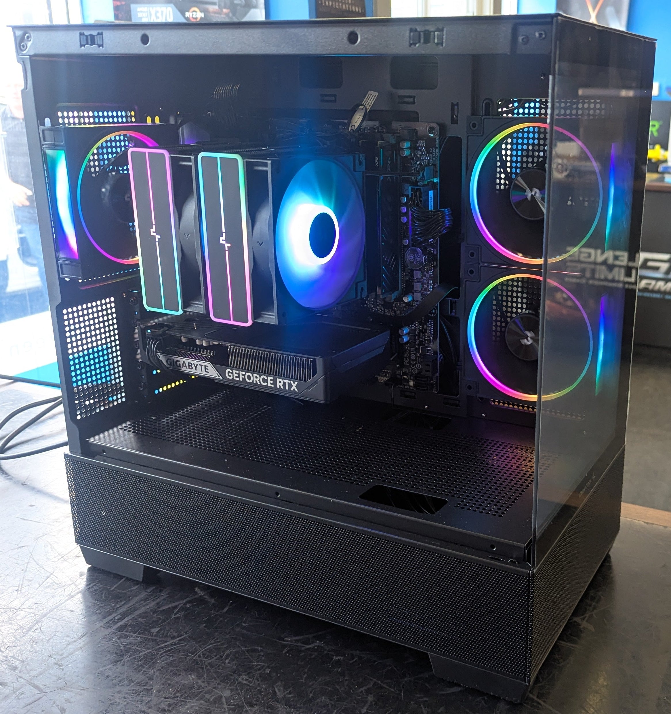 NEP ECLIPSE R7 Gaming PC - Ryzen 7 5800XT, RTX 5060 Ti 8GB, 32GB DDR4, 2TB SSD, Wi-Fi 6, Win 11 Home - Black